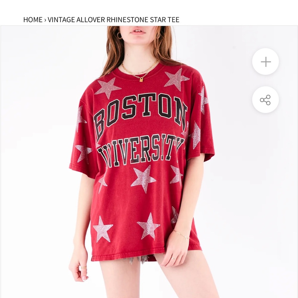 🆕 LF Boston University Vintage All Over Rhinestone Tee